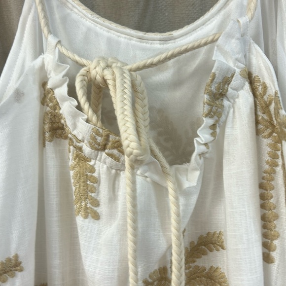 NWT White Palm Tree Embroidered Midi Dress - Very J - Picture 3 of 5